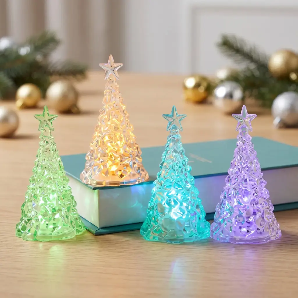 360 HOME CHRISTMAS ELECTRICAL TREE WITH LIGHT 8.6*8.6*15.6CM 12PCS/BOX