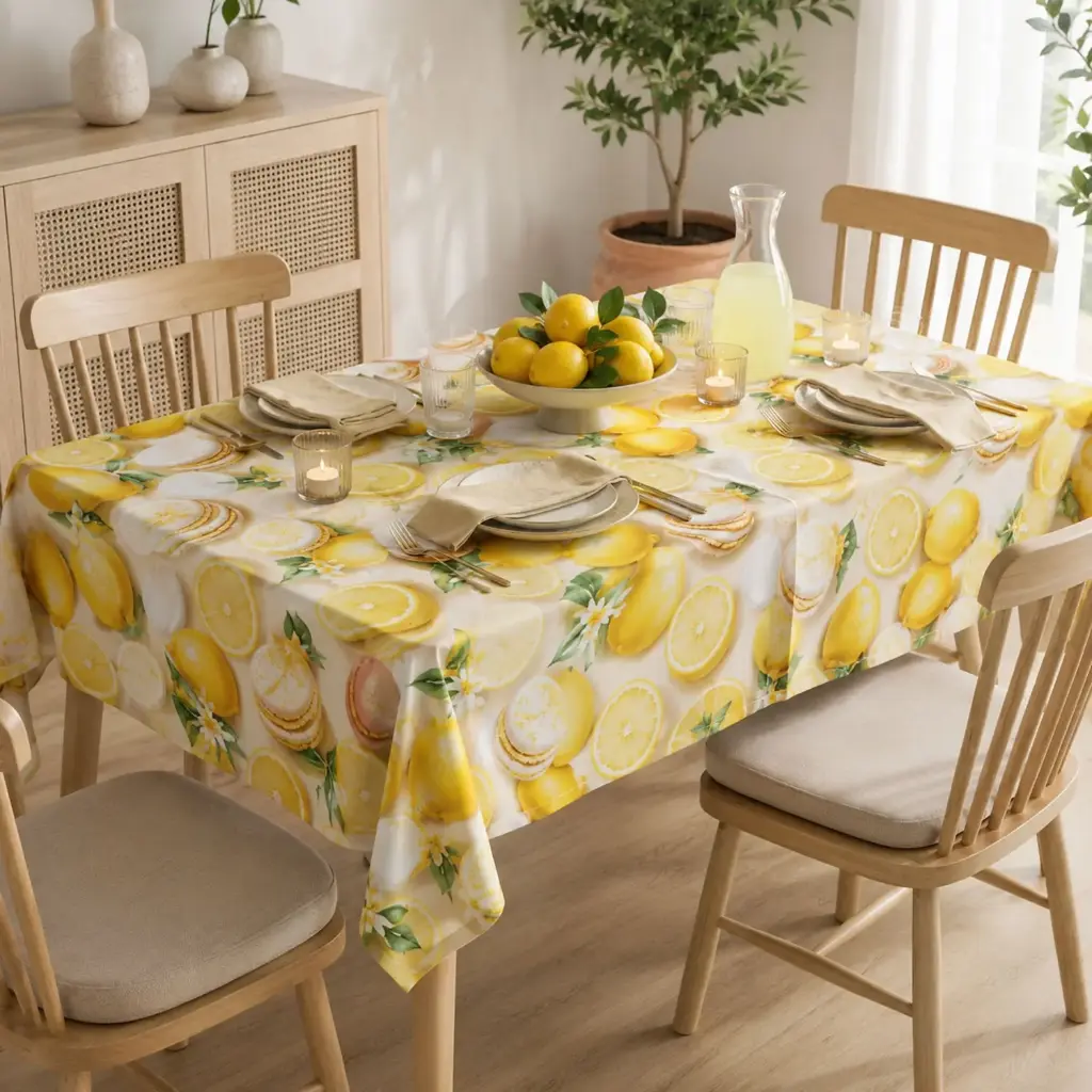 360 HOME LEMON & MACARON TABLE COVER 140*180