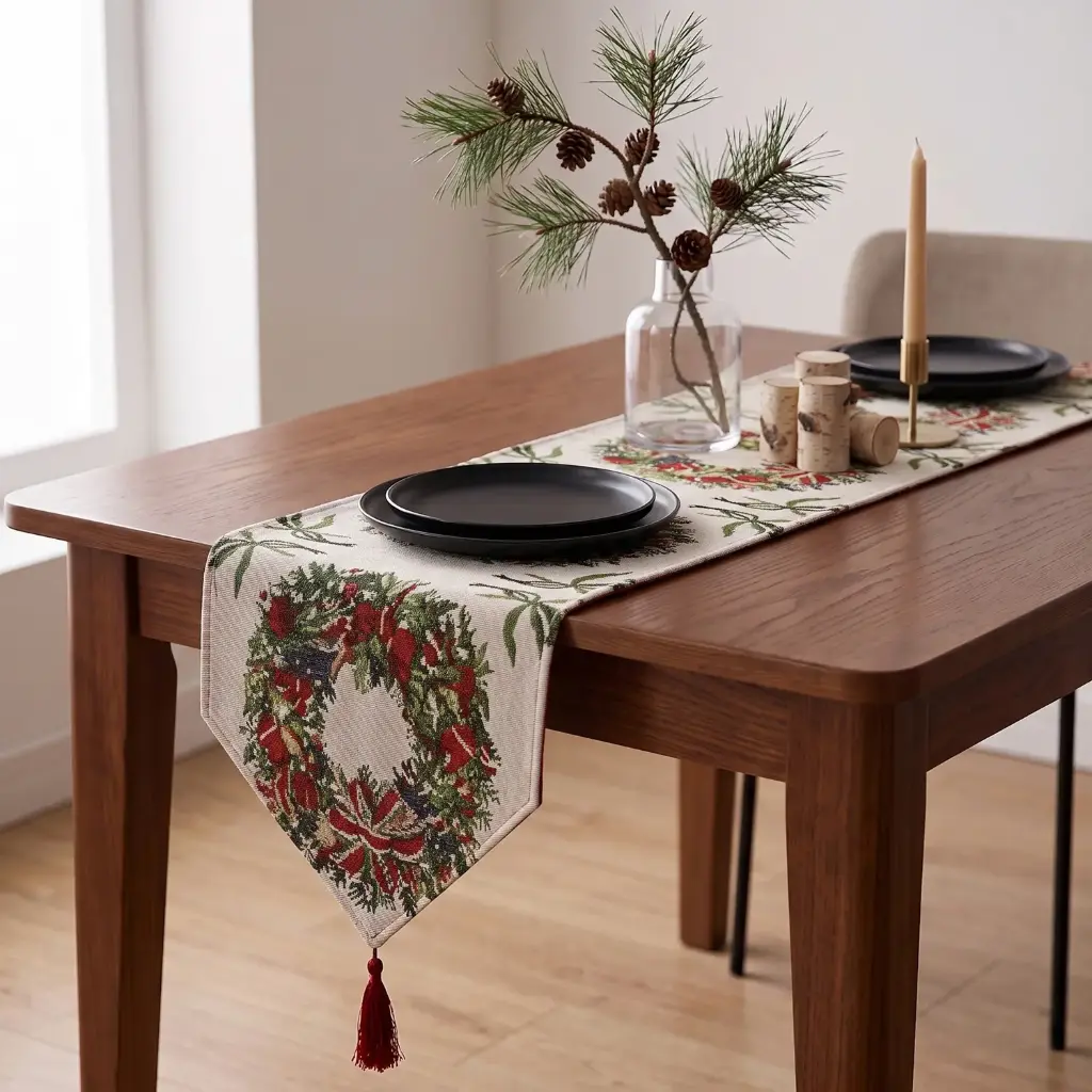 360 HOME CHRISTMAS RUNNER WREATH DESIGN 