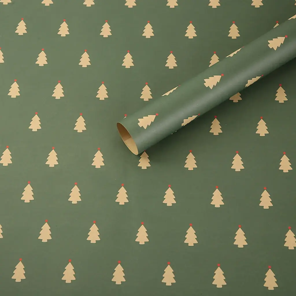 360 HOME CHRISTMAS GIFT PAPER WRAPPING GREEN CHRISTMAS TREE 50*70