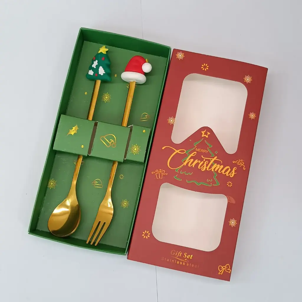 360 HOME CHRISTMAS CUTLERY SET MACHINE THROW TREE CHRISTMA HAT 2PCS 