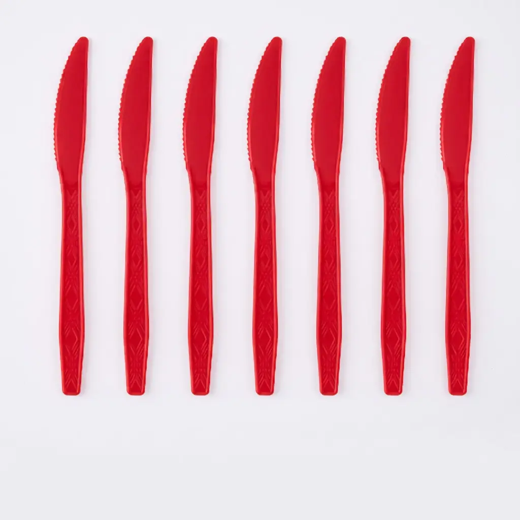 360 HOME CHRISTMAS PLASTIC CUTLERY KNIVES SET 10PCS 