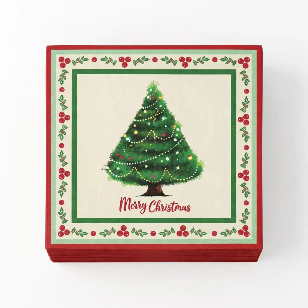 360 HOME CHRISTMAS PAPER NAPKIN NUPKINS 20PCS 16.5*16.5*1.5CM