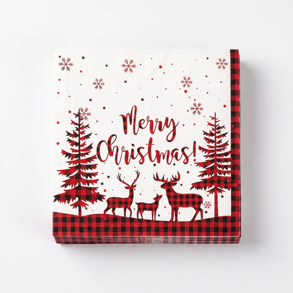 360 HOME CHRISTMAS PAPER NAPKIN NUPKIN 20PCS 16.5*16.5*1.5CM