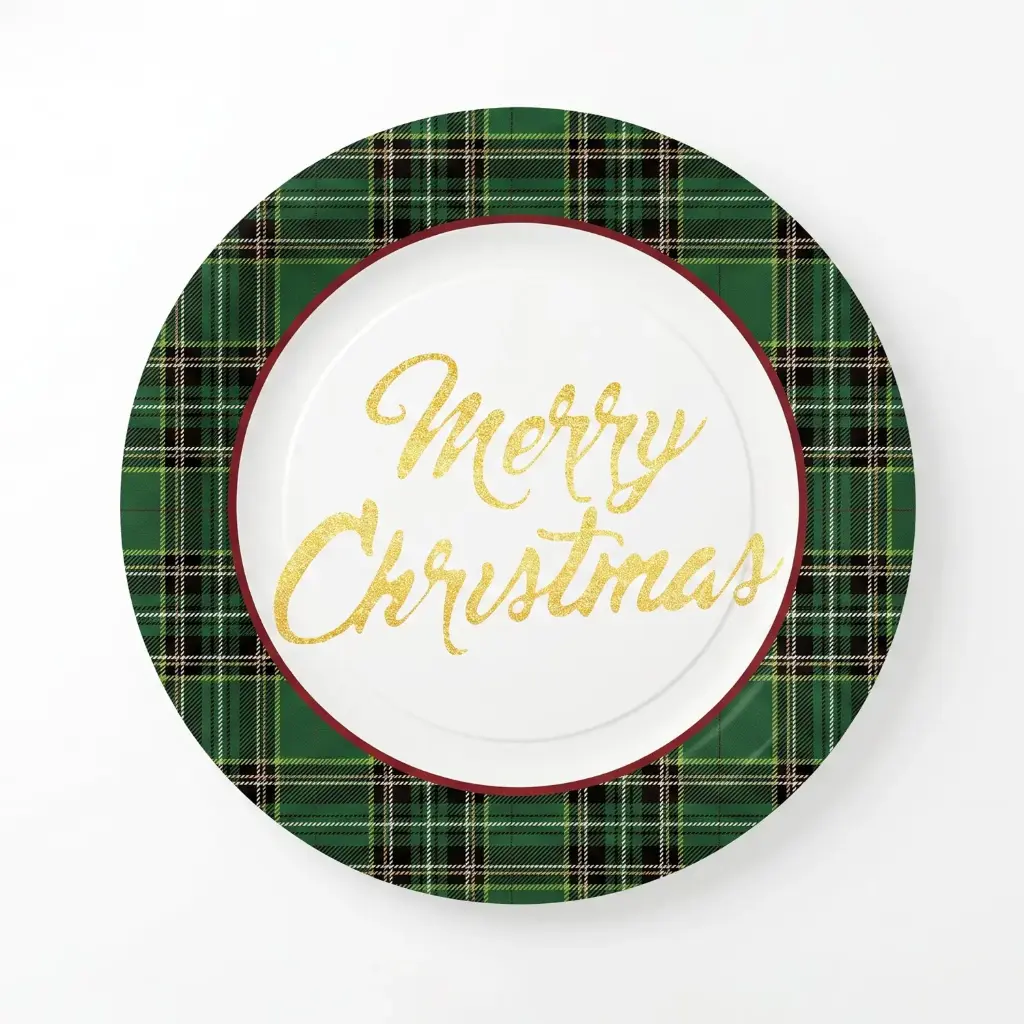 360 HOME CHRISTMAS CARTON PLATES PLATE 7" 10OCS 