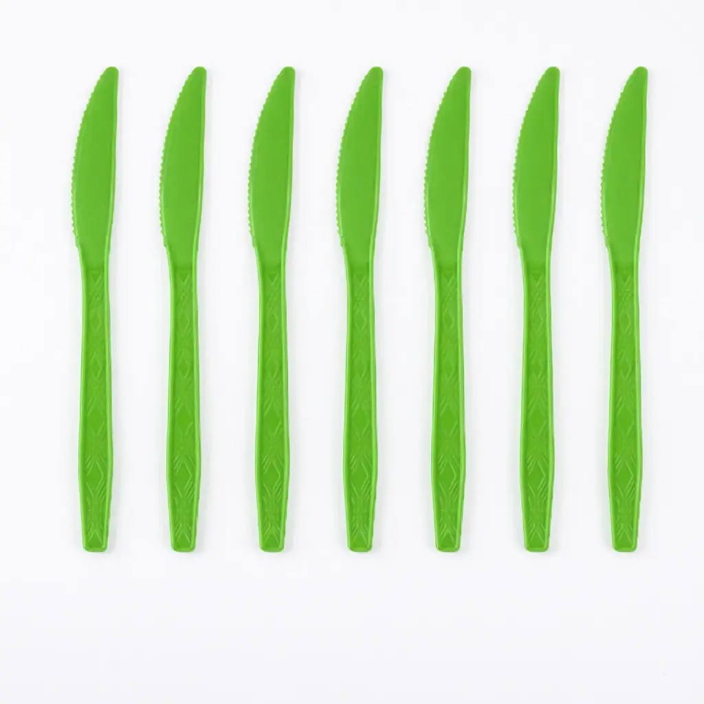 360 HOME CHRISTMAS PLASTIC CUTLERY KNIVES 10PCS 