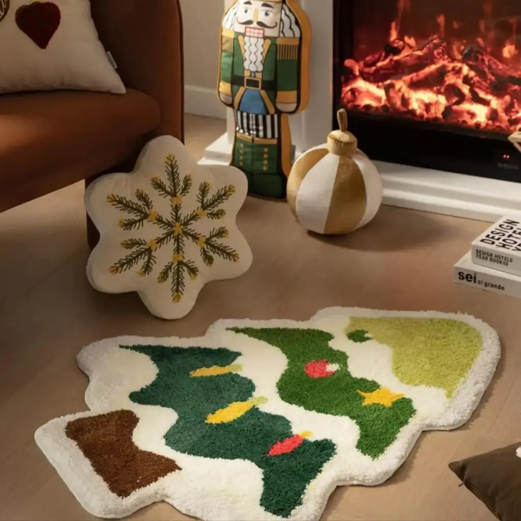 360 HOME CHRISTMAS DECORATIVE SHAPE RUG  60*80cm