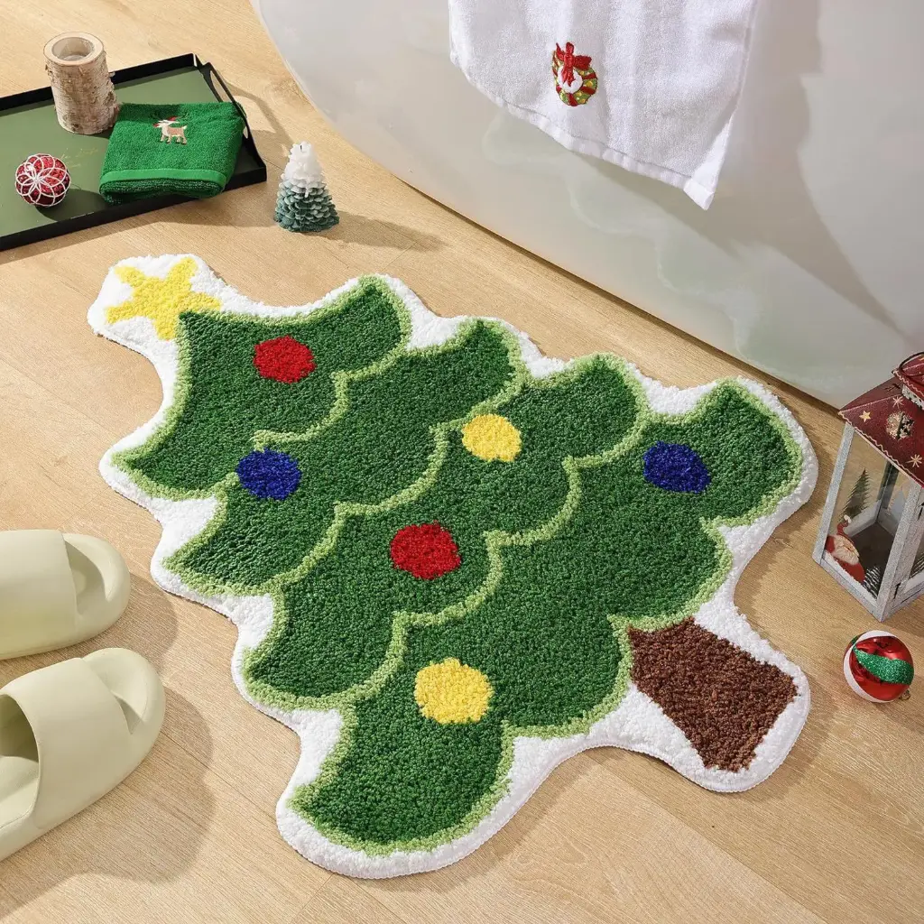 360 HOME CHRISTMAS DECORATIVE SHAPE RUG  60*80cm