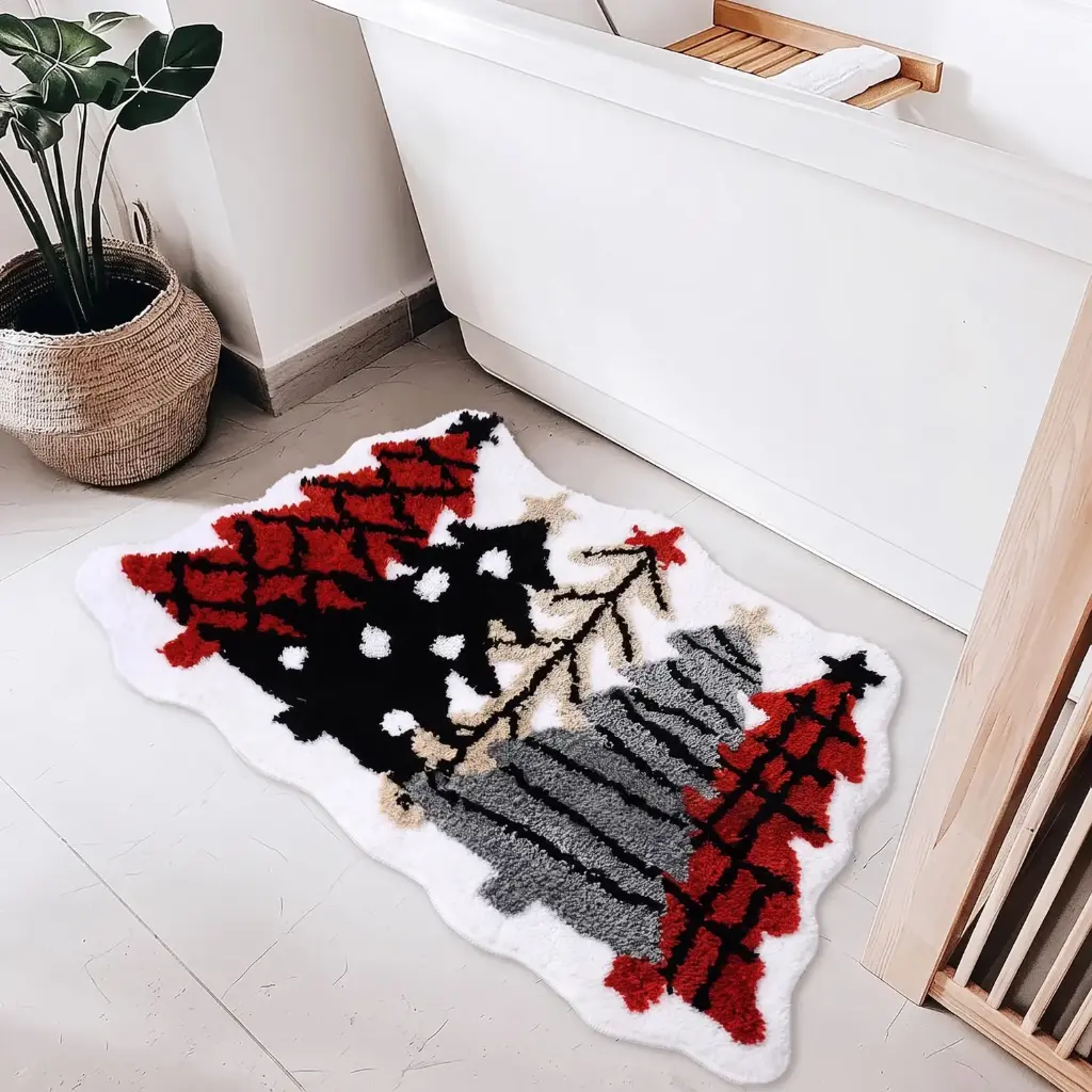 360 HOME CHRISTMAS DECORATIVE SHAPE RUG  60*90cm