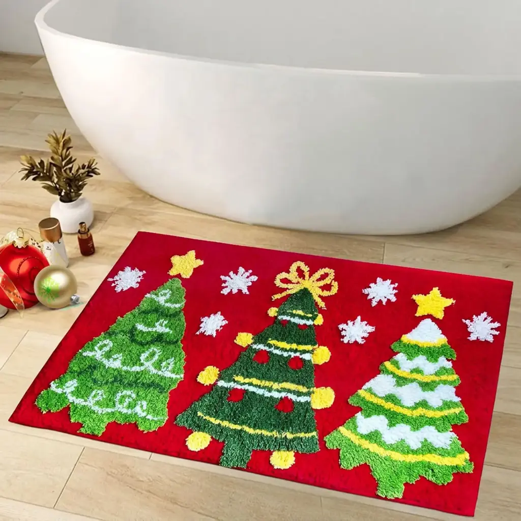 360 HOME CHRISTMAS DECORATIVE SHAPE RUG  60*90cm
