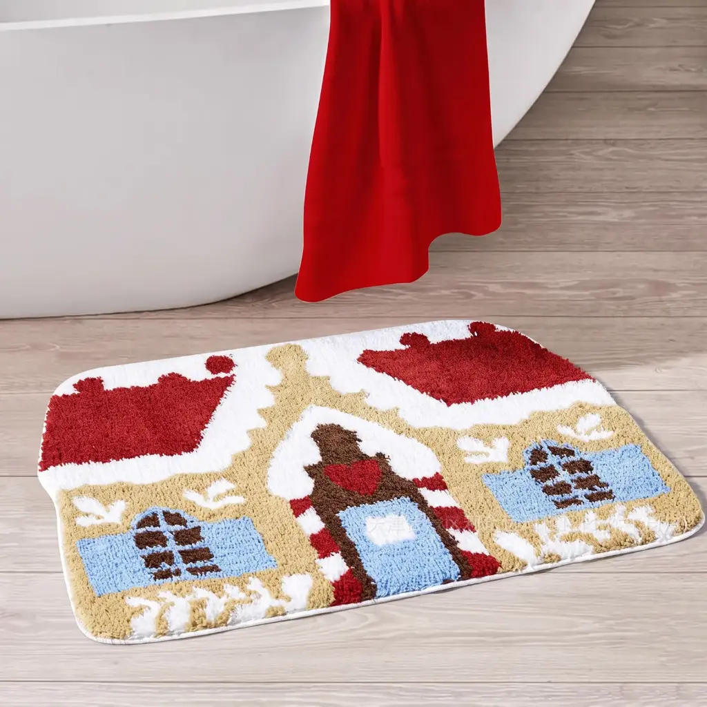 360 HOME CHRISTMAS DECORATIVE SHAPE RUG  60*90cm