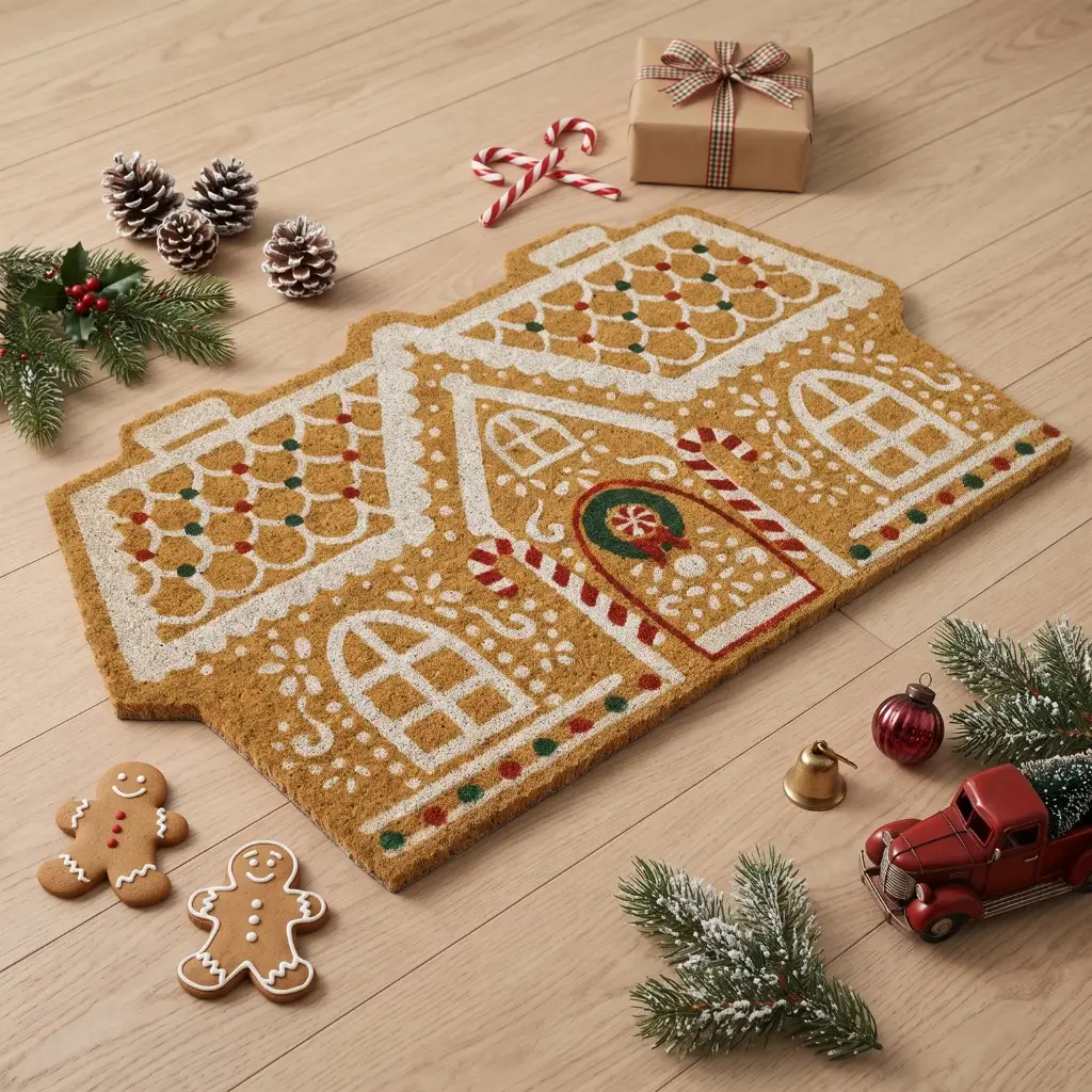 360 HOME CHRISTMAS DECORATIVE SHAPE RUG  60*90cm