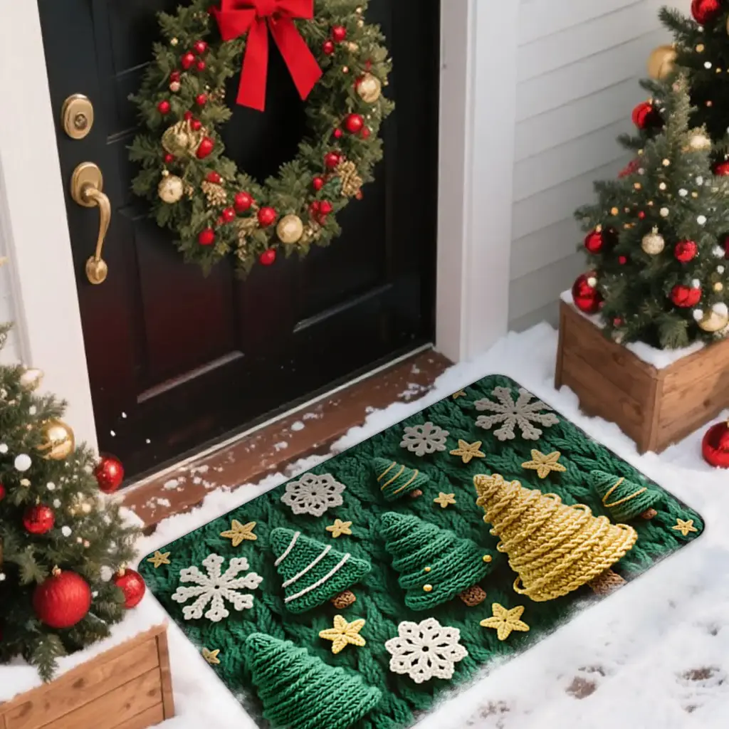 360 HOME CHRISTMAS DECORATIVE SHAPE RUG  60*90cm【水晶绒】