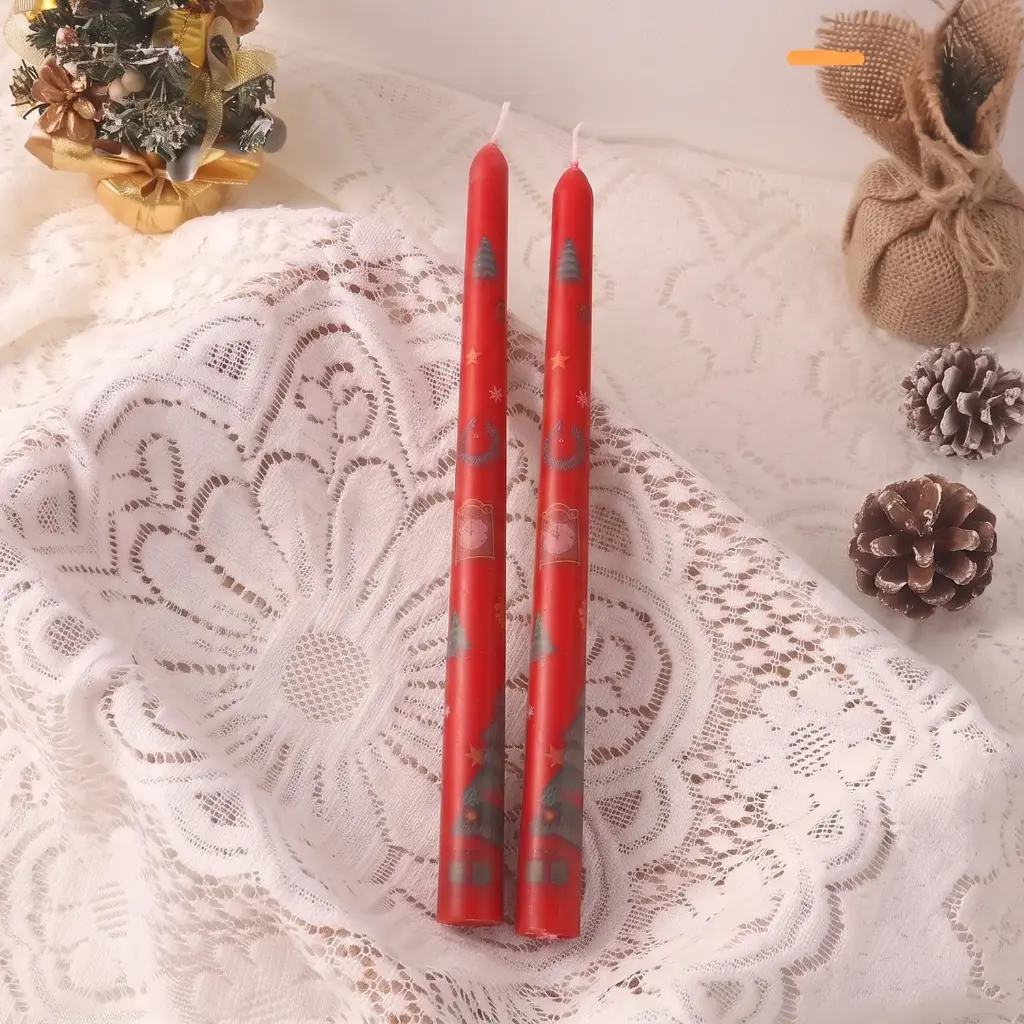 360 HOME CHRISTMAS CANDLE SET OF 2 PACK OF 2 
1 BOX Red