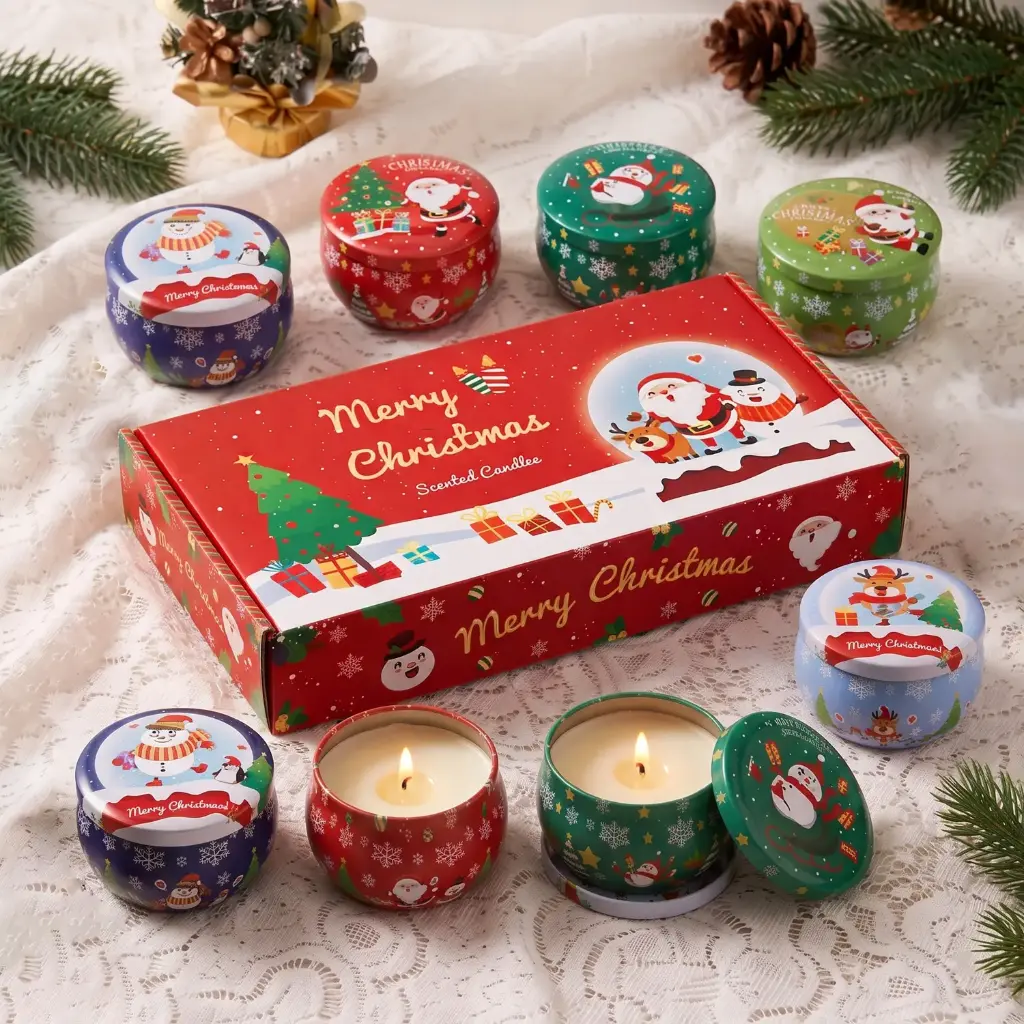 360 HOME CHRISTMAS SCENTED CANDLE STICKERS 
EACH ITEM 8-piece Christmas Gift Set
