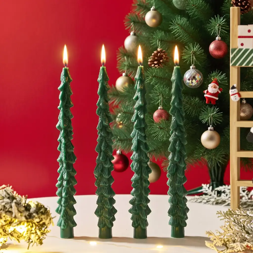 360 HOME CHRISTMAS DESIGNED CANDLE PACK OF 1 
1 BOX Christmas Green (1 piece)