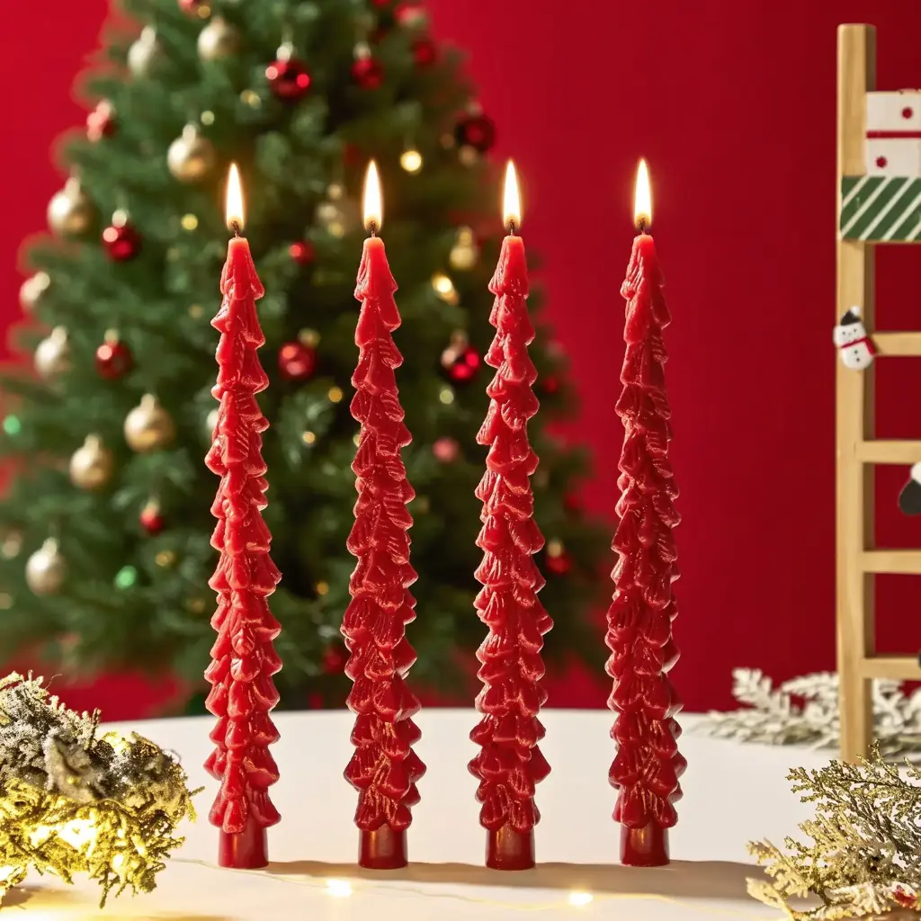 360 HOME CHRISTMAS DESIGNED CANDLE PACK OF 1 
1 BOX Christmas Red (1 piece)