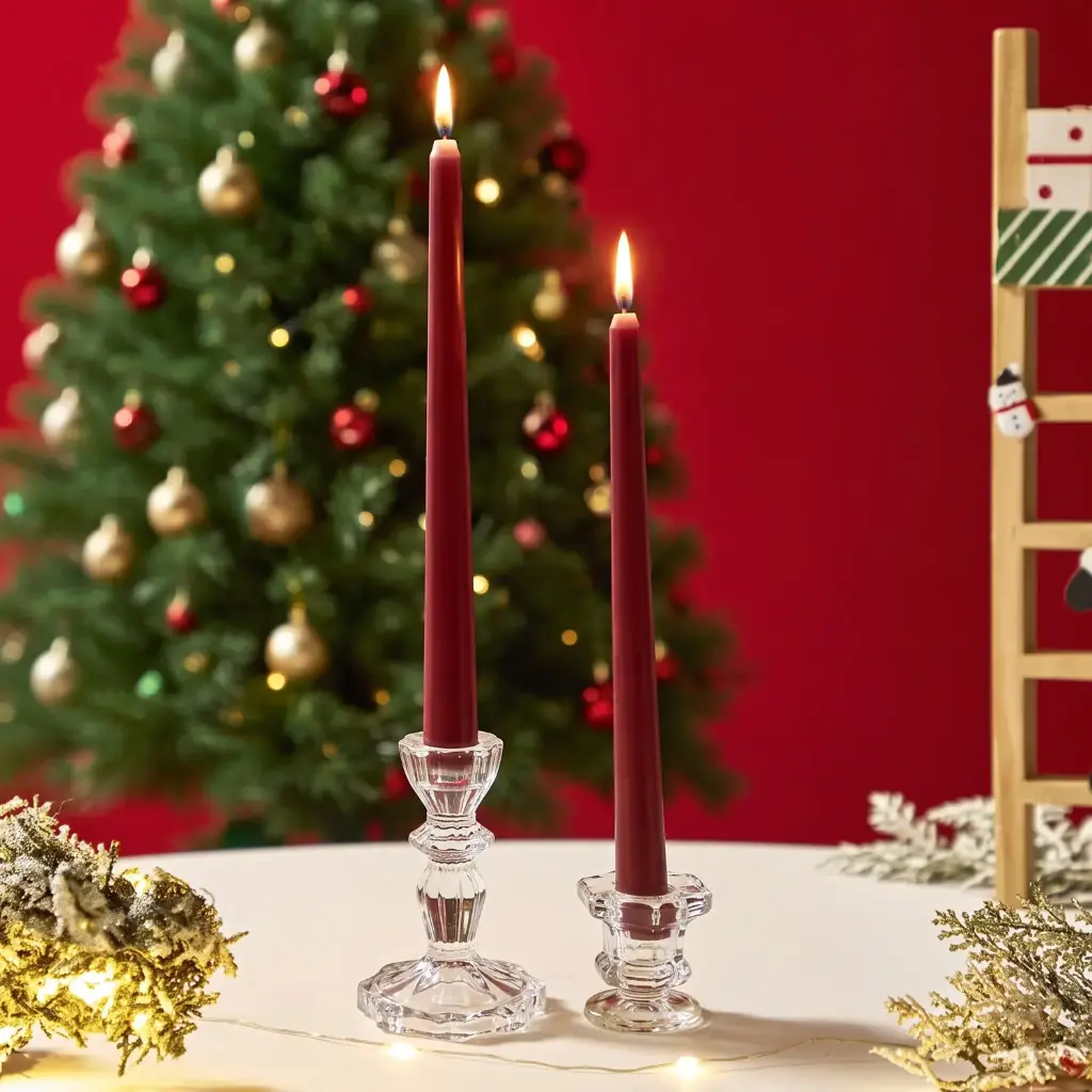 360 HOME CHRISTMAS CANDLE PACK OF 1 
1 BOX Burgundy Heart-Shaped Long Tree (2 pieces)
