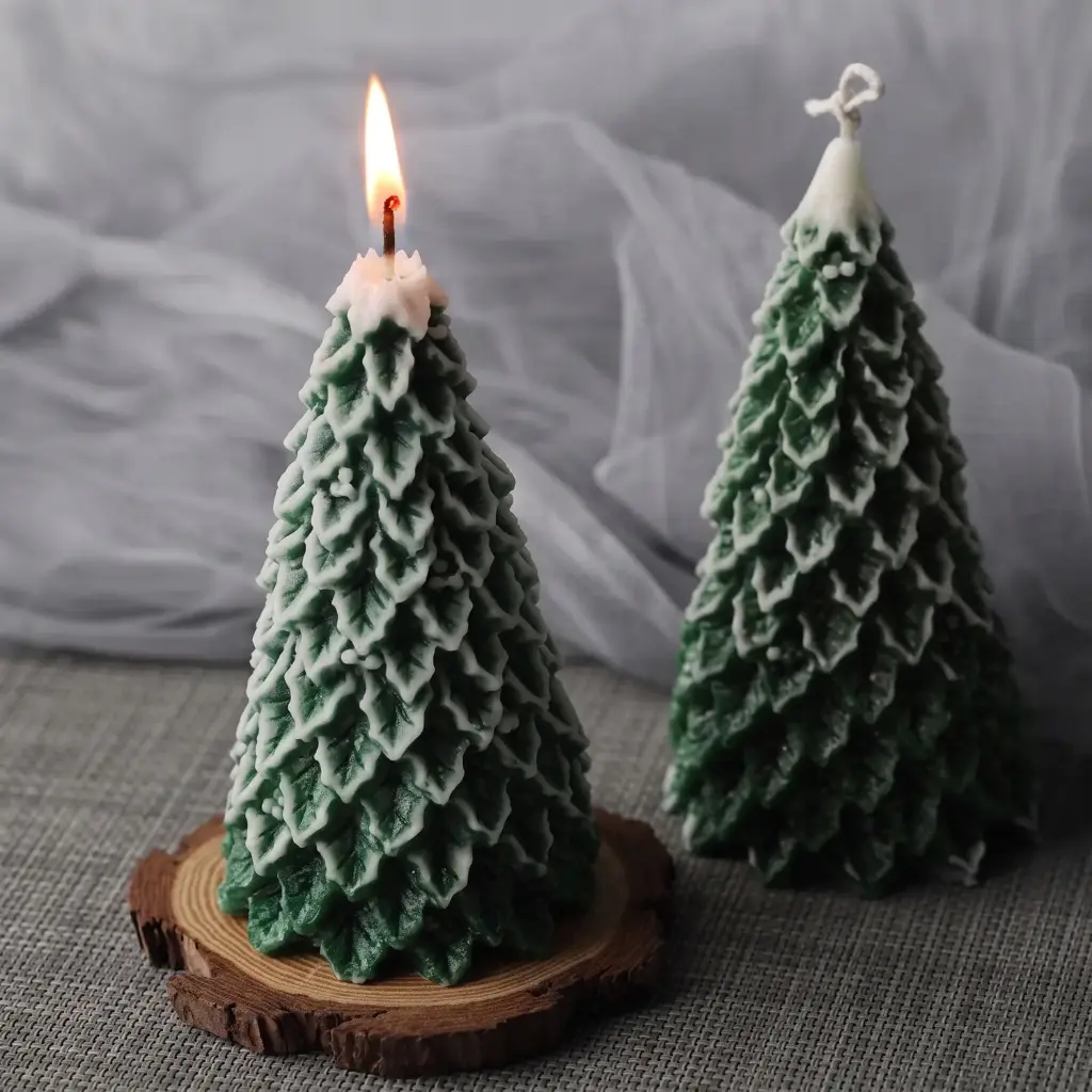 360 HOME CHRISTMAS TREE CANDLE STICKERS 
EACH ITEM Small Origami Christmas Tree