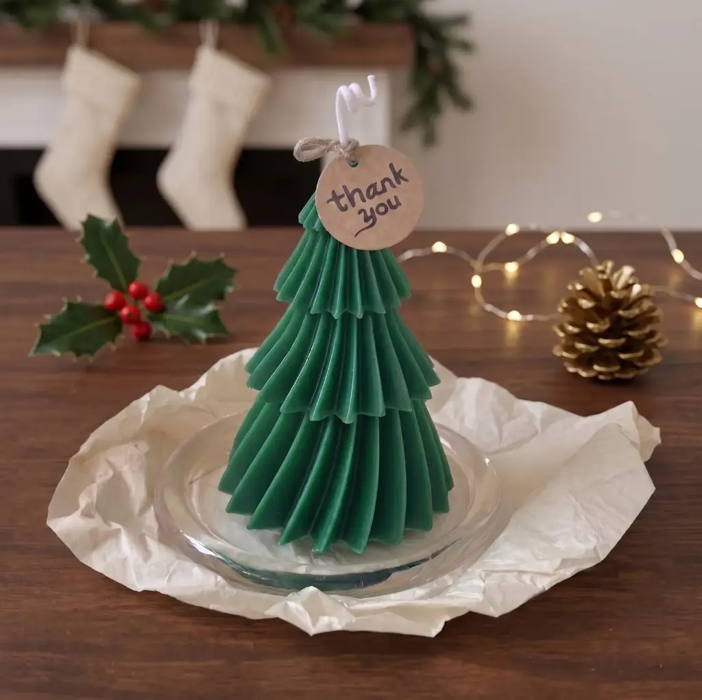 360 HOME CHRISTMAS TREE CANDLE STICKERS 
EACH ITEM Fan-shaped Christmas Tree