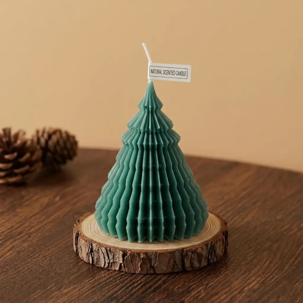 360 HOME CHRISTMAS TREE CANDLE STICKERS 
EACH ITEM Small Burgundy Double-Layer Set