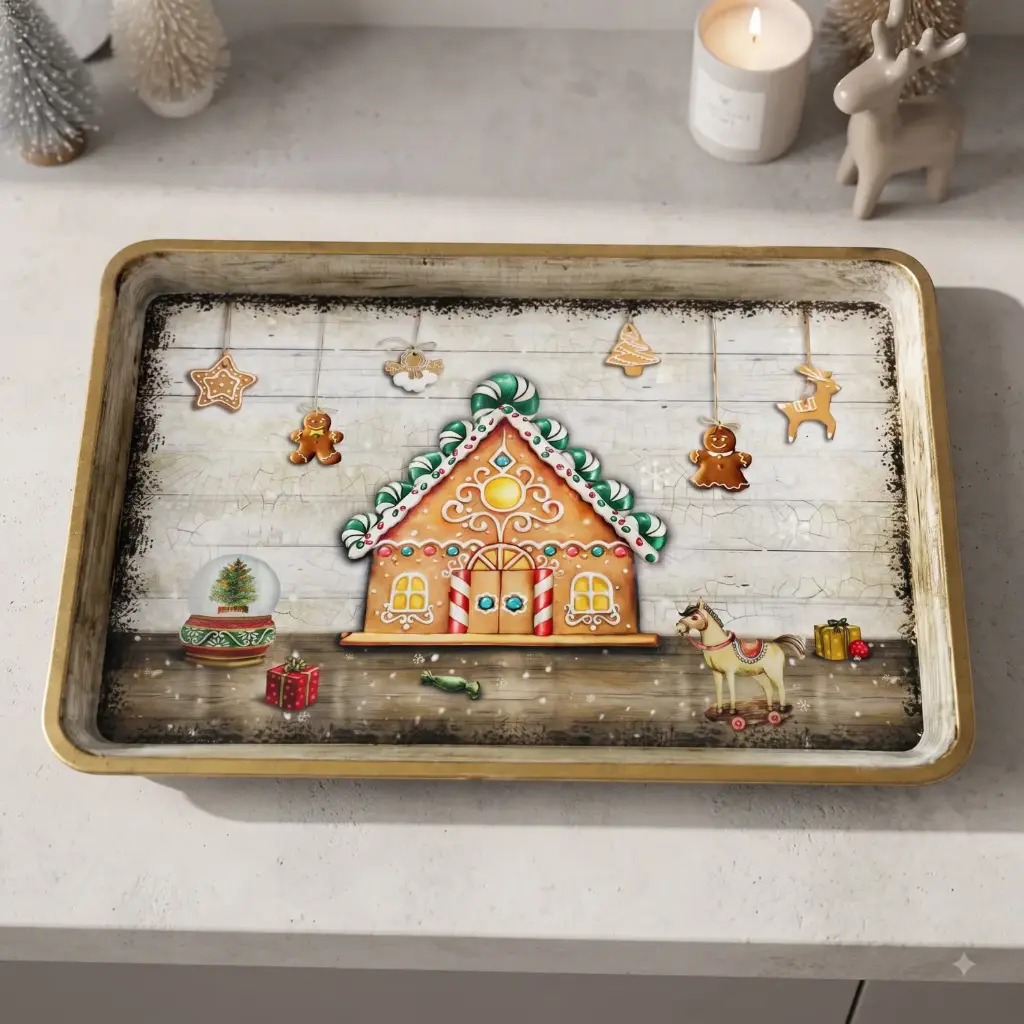360 HOME MY HOME CHRISTMAS TRAY Plastic 31.2*21.5*2.3cm