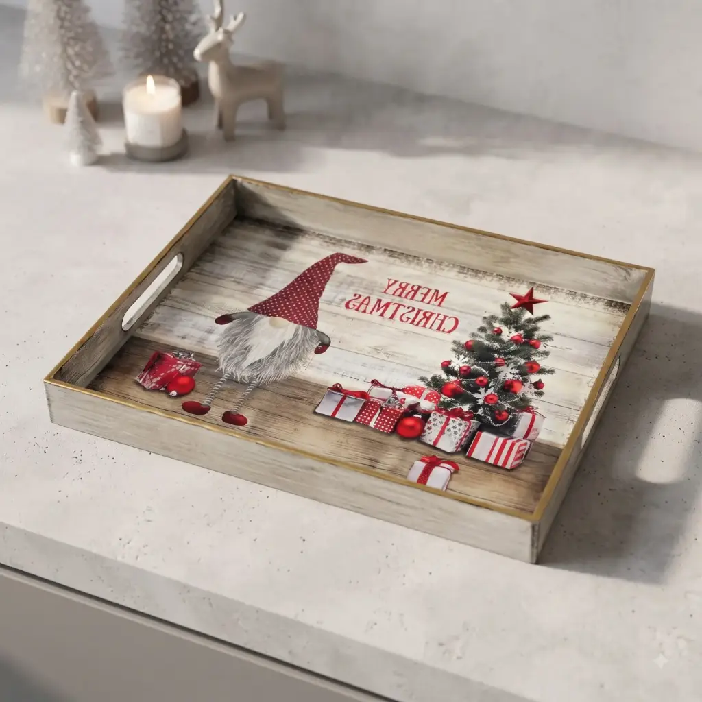 360 HOME MY HOME CHRISTMAS TRAY Plastic 35*25*3cm