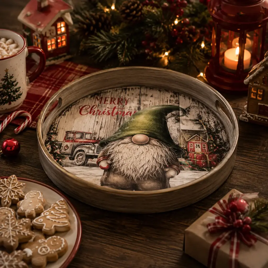 360 HOME MY HOME CHRISTMAS TRAY Plastic 35*35*4CM