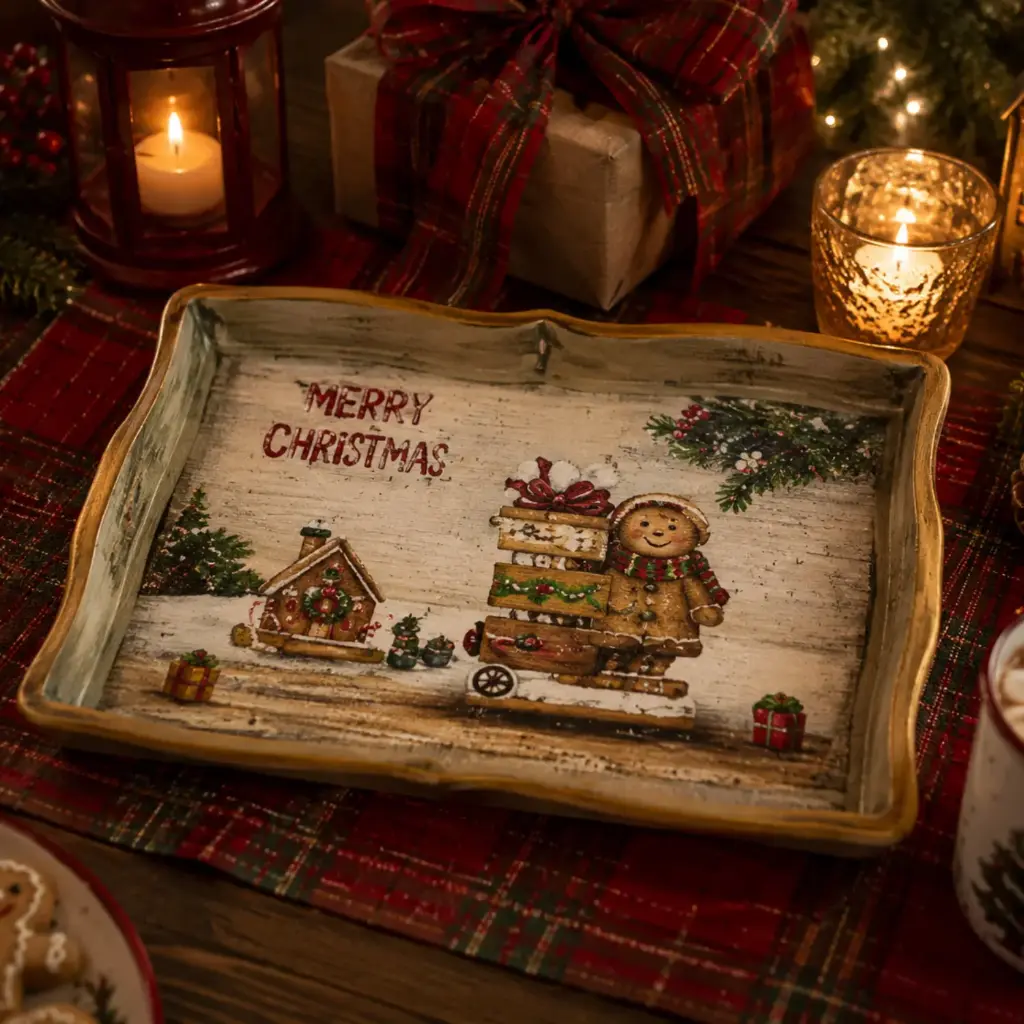 360 HOME MY HOME CHRISTMAS TRAY Plastic 34.5*23.5*2.5cm