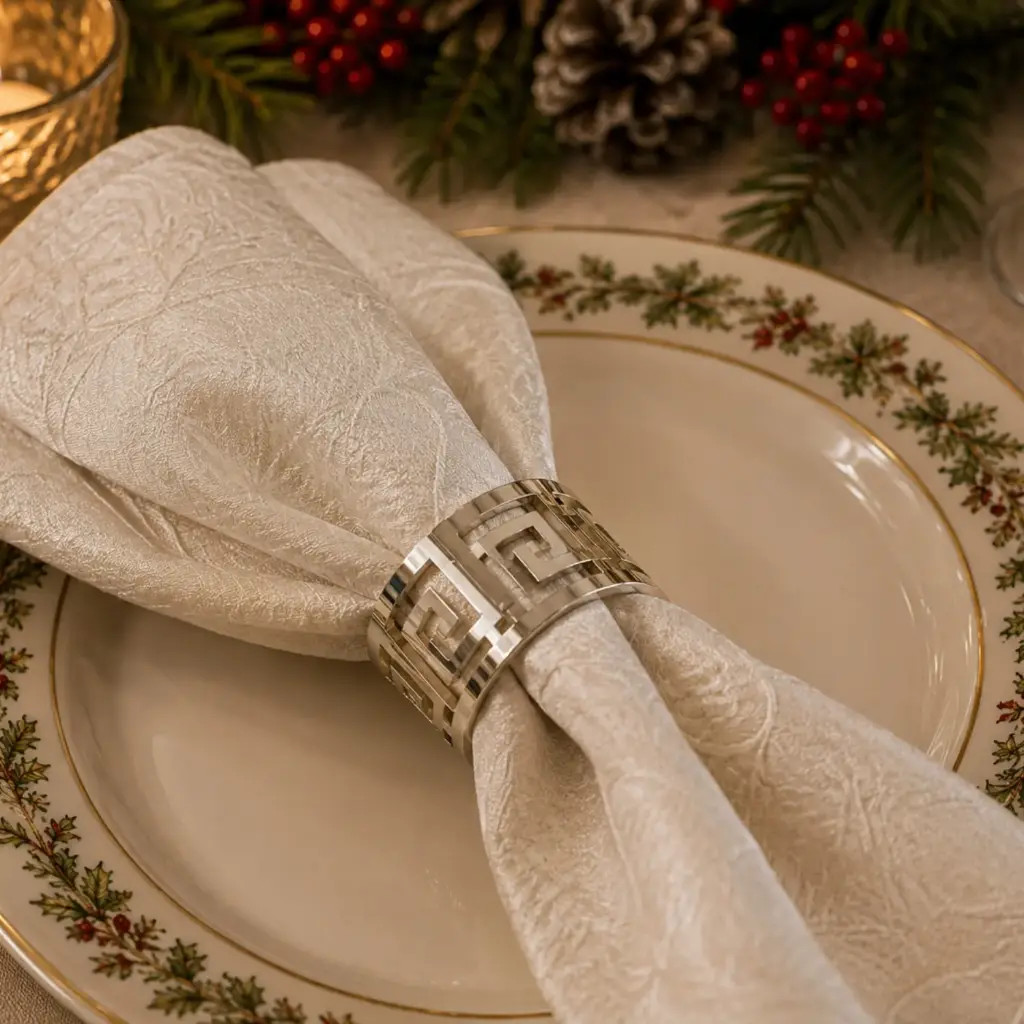 360 HOME MY HOME CHRISTMAS NAPKIN RING Stainless iron 