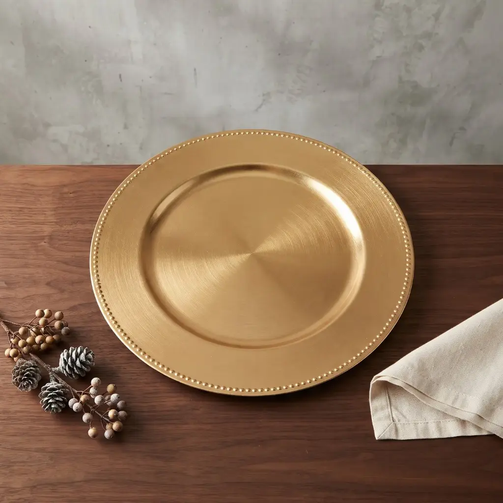 360 HOME MY HOME CHRISTMAS SHINING PLACEMAT GOLD  