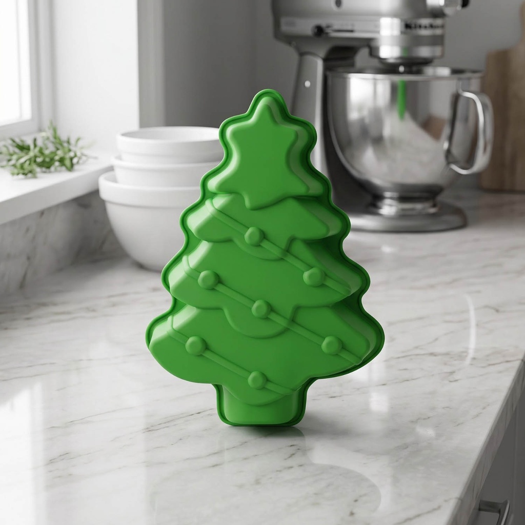 360 HOME SILICONE CAKE MOLD GREEN FLEXIBLE FOOD-GRADE