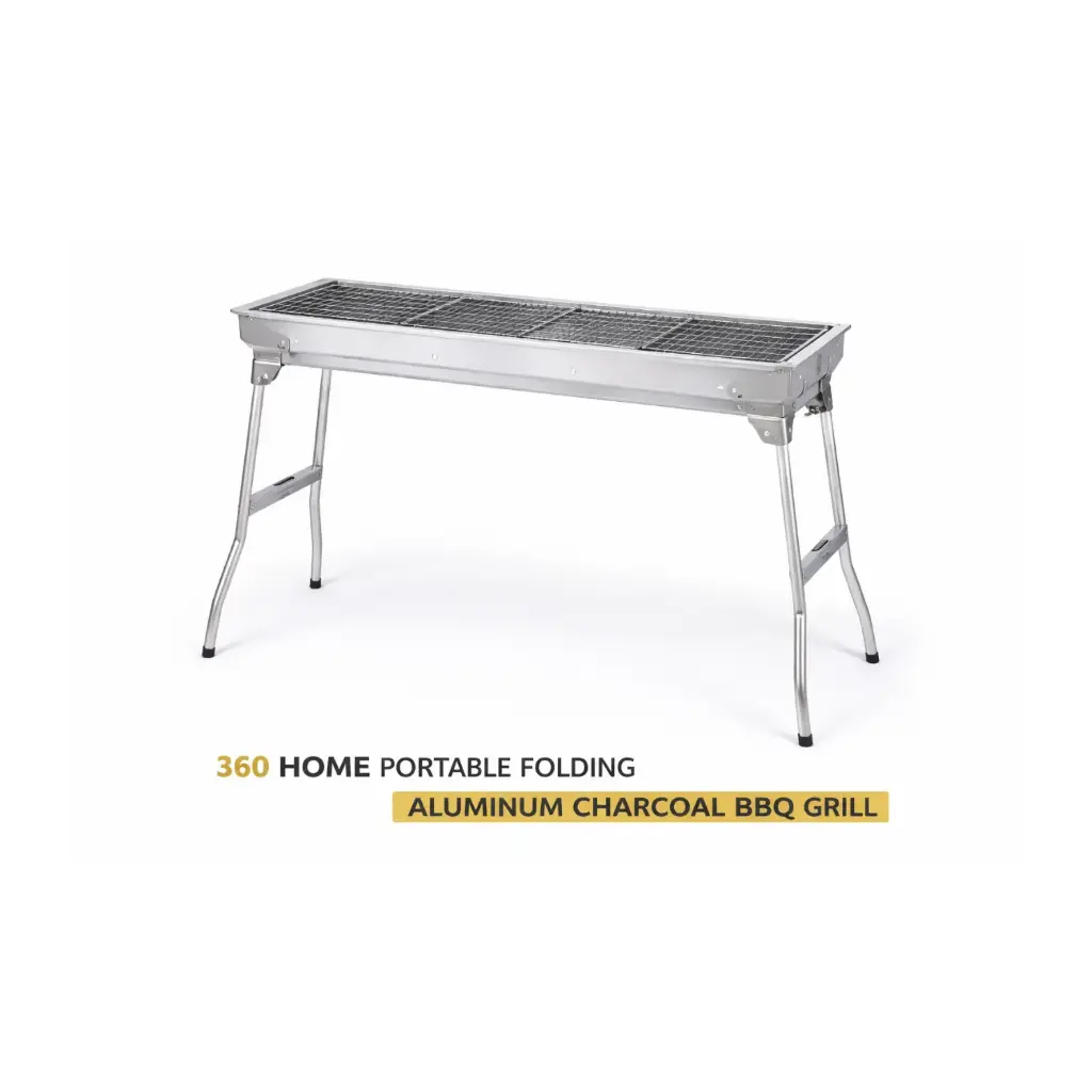 360 HOME CHARCOAL BARBECUE GRILL STAINLESS STEEL PORTABLE chrome-plated cooking grate