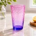360 HOME GLASS THUMBLER TALL POLYCARBONATE PINK AND BLUE TONES THICK-WALLED 510ML