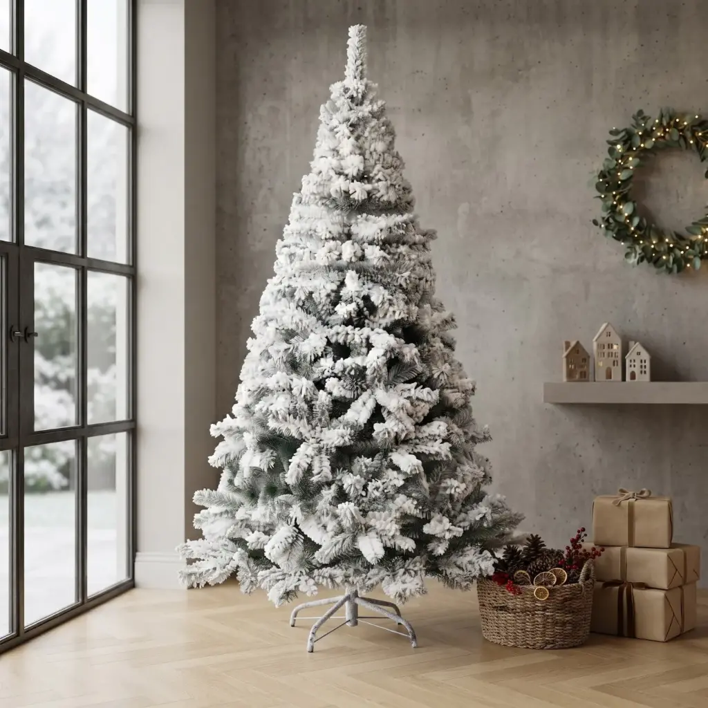 360 HOME CHRISTMAS TREE 210CM SNOW COVERED FULL BRANCHES