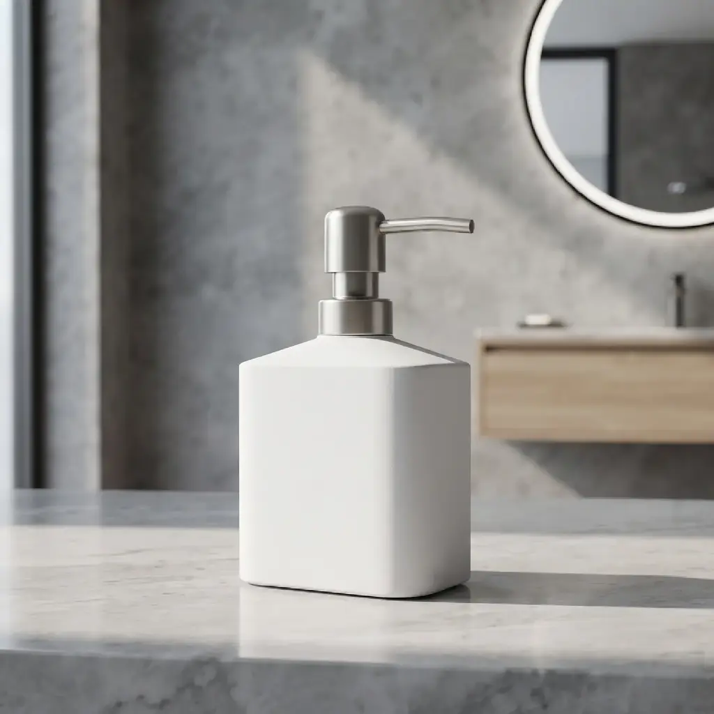 360 HOME LOTION BOTTLE WHITE MATTE MONOCHROMATIC FINISH SQUARE BODY ROUNDED EDGES:10.1x6.1x11，370ML