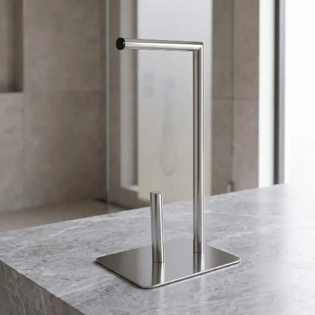 360 HOME FLOOR STANDING TOILET PAPER HOLDER STAINLESS STEEL 21x16.3x62cm,1373,430