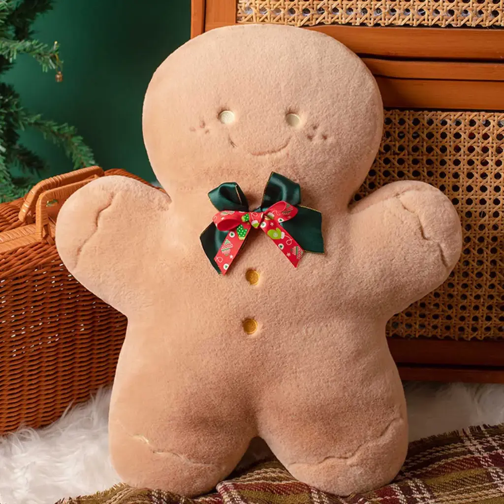 360 HOME MY HOME CHRISTMAS PILLOW GINGERBREAD MAN SHAPED 45CM POLYESTER