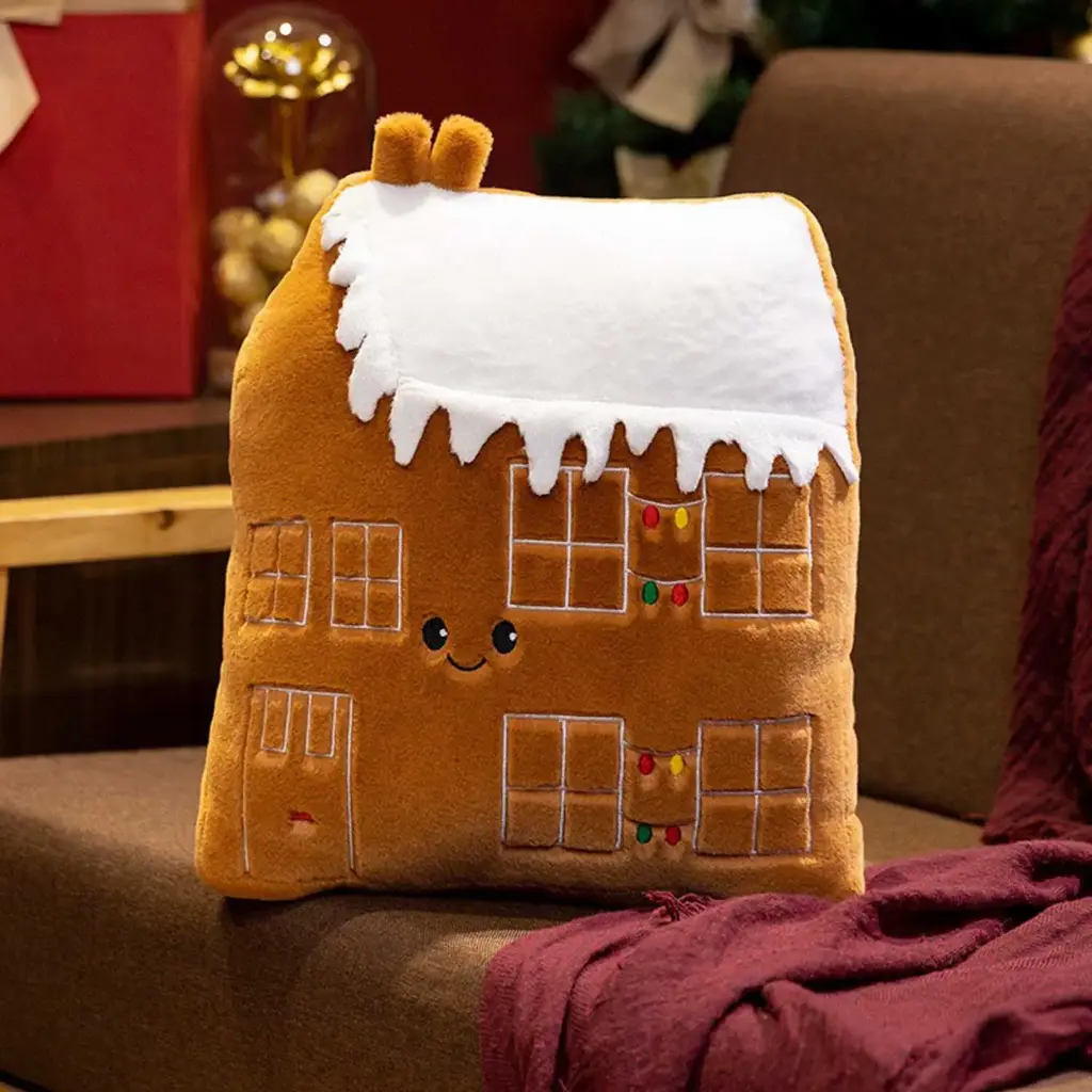 360 HOME MY HOME CHRISTMAS PILLOWGINGERBREAD HOUSE SHAPED 35CM POLYESTER