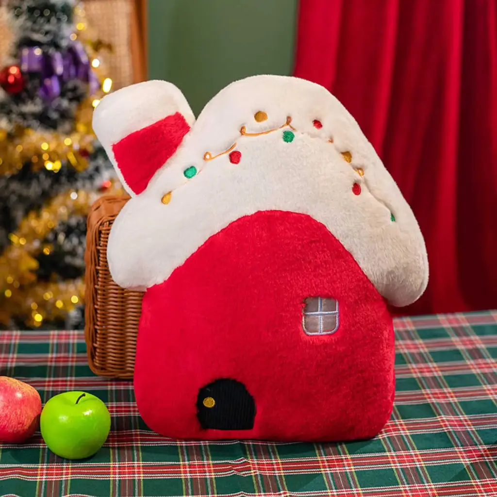 360 HOME MY HOME CHRISTMAS PILLOW HOUSE SHAPED 45CM POLYESTER