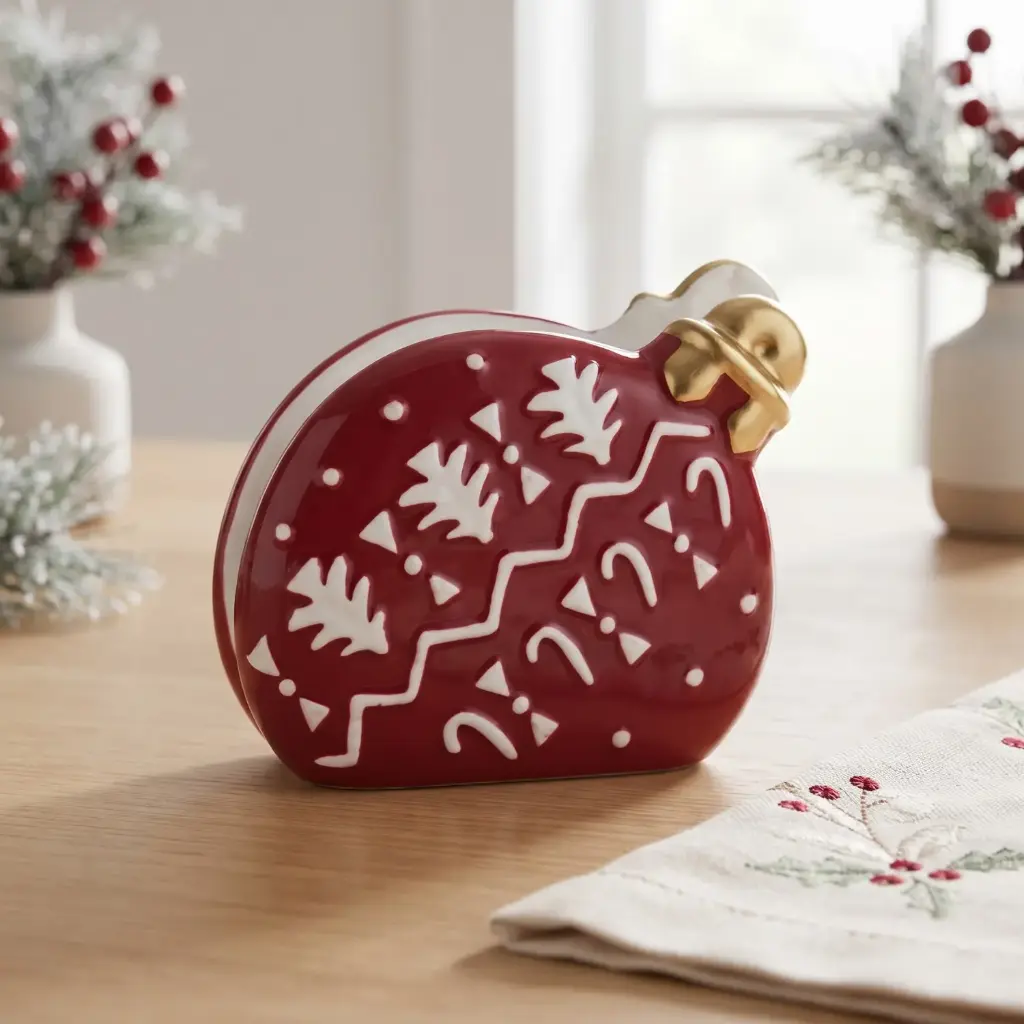 360 HOME MY HOME CHRISTMAS CERAMIC HEART SHAPED ORNAMENT GOLG HANGING 96PCS/BOX 10.5*7*8.2