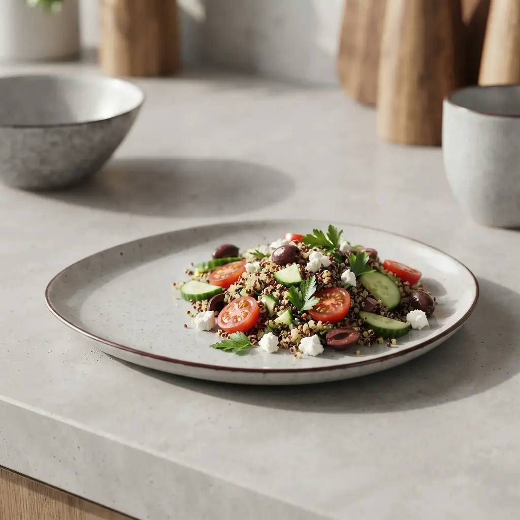 360 HOME CERAMIC PLATE STONEWARE LIGHT SOFT GREY WITH FINE SPECKLED FINISH 20CM*19.5CM 30PCS/BOX