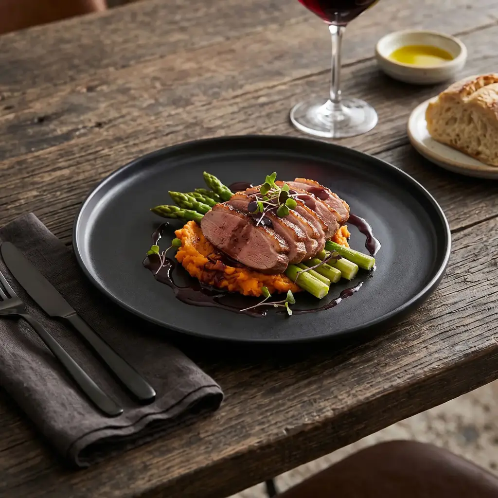 360 HOME CERAMIC PLATE ROUND BLACK MATTE 18PCS/BOX