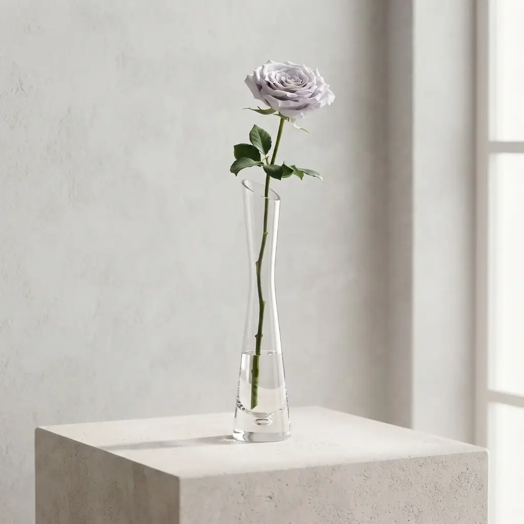 360 HOME MY HOME DECORATIVE GLASS VASE Tall Slim Clear with a slightly flared rim 3.5*25cm transparent