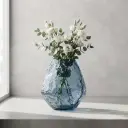 360 HOME MY HOME DECORATIVE GLASS VASE organic hammered irregular rounded  22*26.5cm Transparent / Coffee Brown / Blue