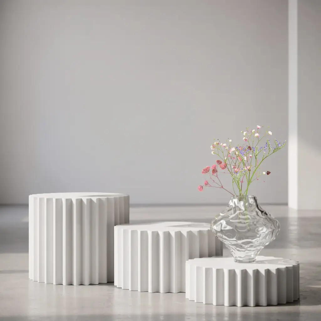 360 HOME MY HOME DECORATIVE GLASS VASE irregular bulbous wavy organic sculptural short narrow neck 17*18.5cm transparent
