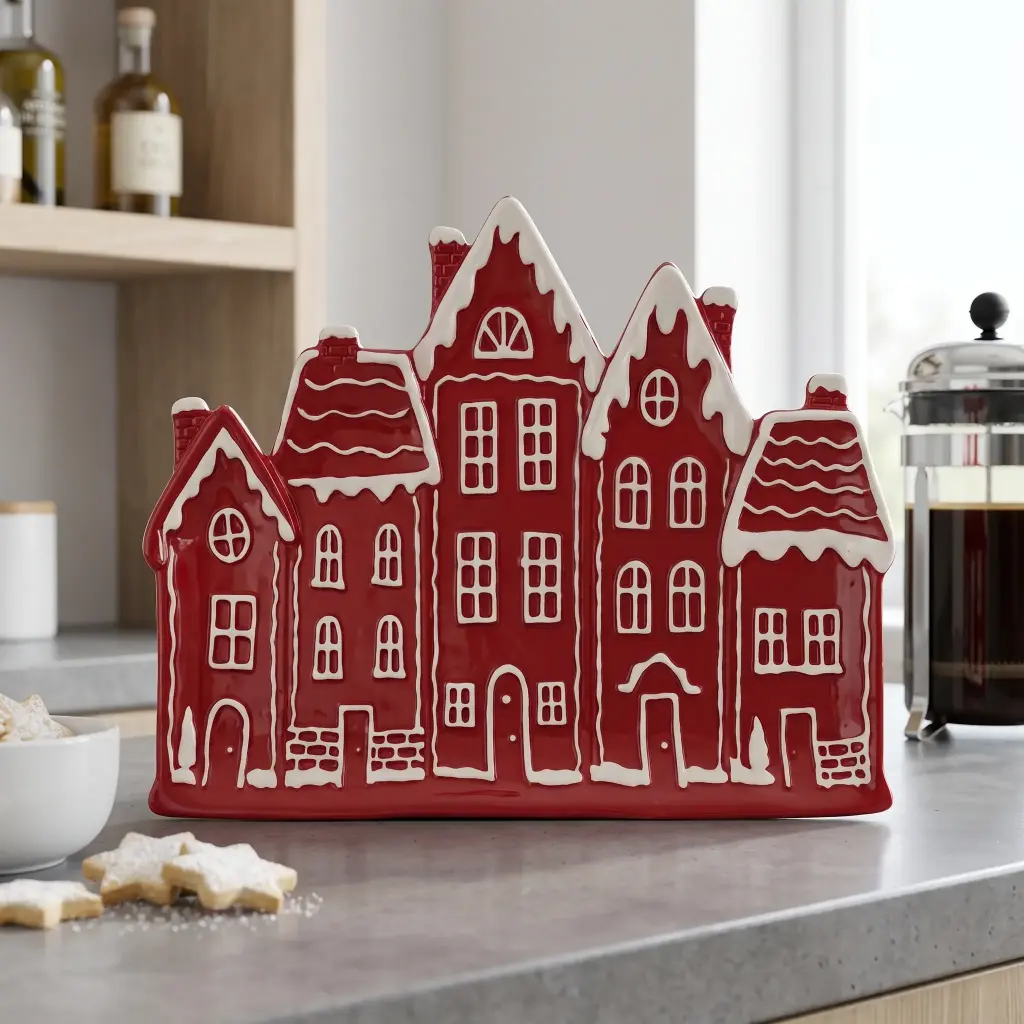 360 HOME Individually packaged in a color box; two designs mixed together House Plate 33.0*18.0*3.0 Red
