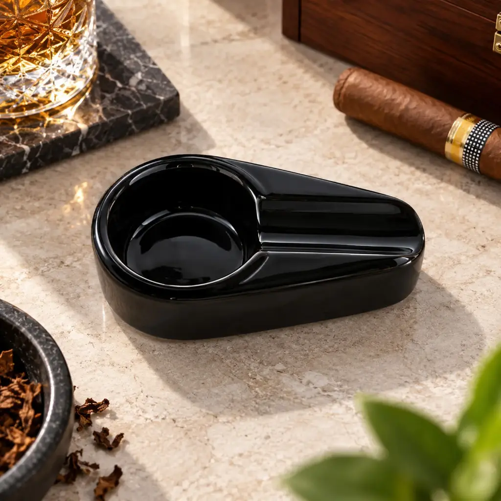 360 HOME MY KITCHEN CIGAR ASHTRAY 12X6.5X2.6CM CERAMIC