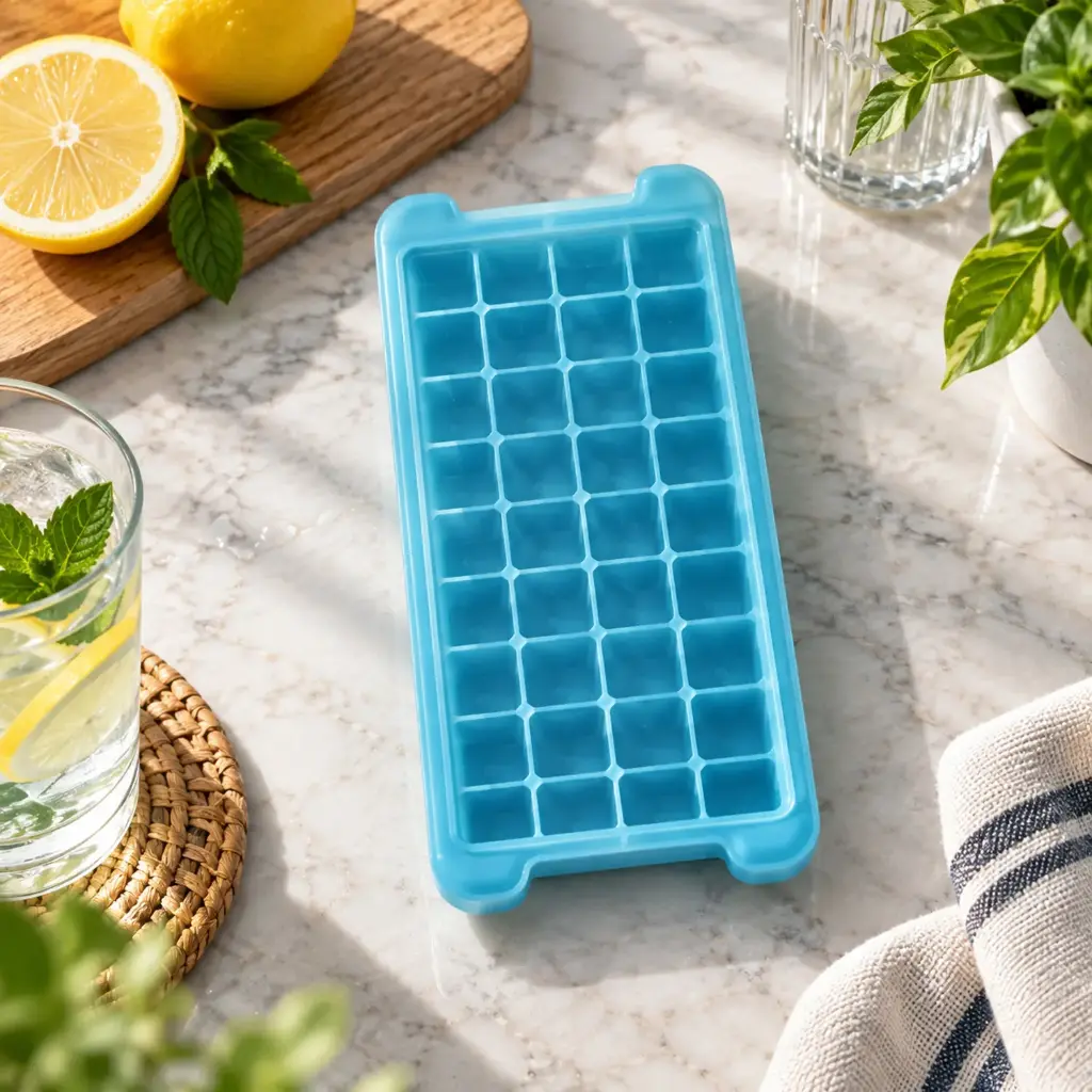 360 HOME MY KITCHEN SILICONE ICE MAKER TRAY WITH COVER 26X12CM