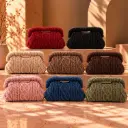 360 COTTON SHOULDER BAG QUILTED BRAIDED PADDED DETAILING TOP ZIPPER CLOSURE CHAIN STRAP TAUPE/BEIGE 